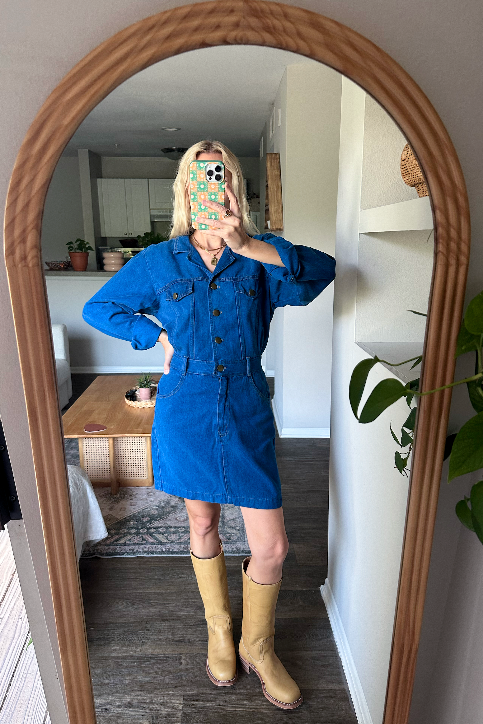Vintage (S/M) 80s/90s Denim Mini Dress