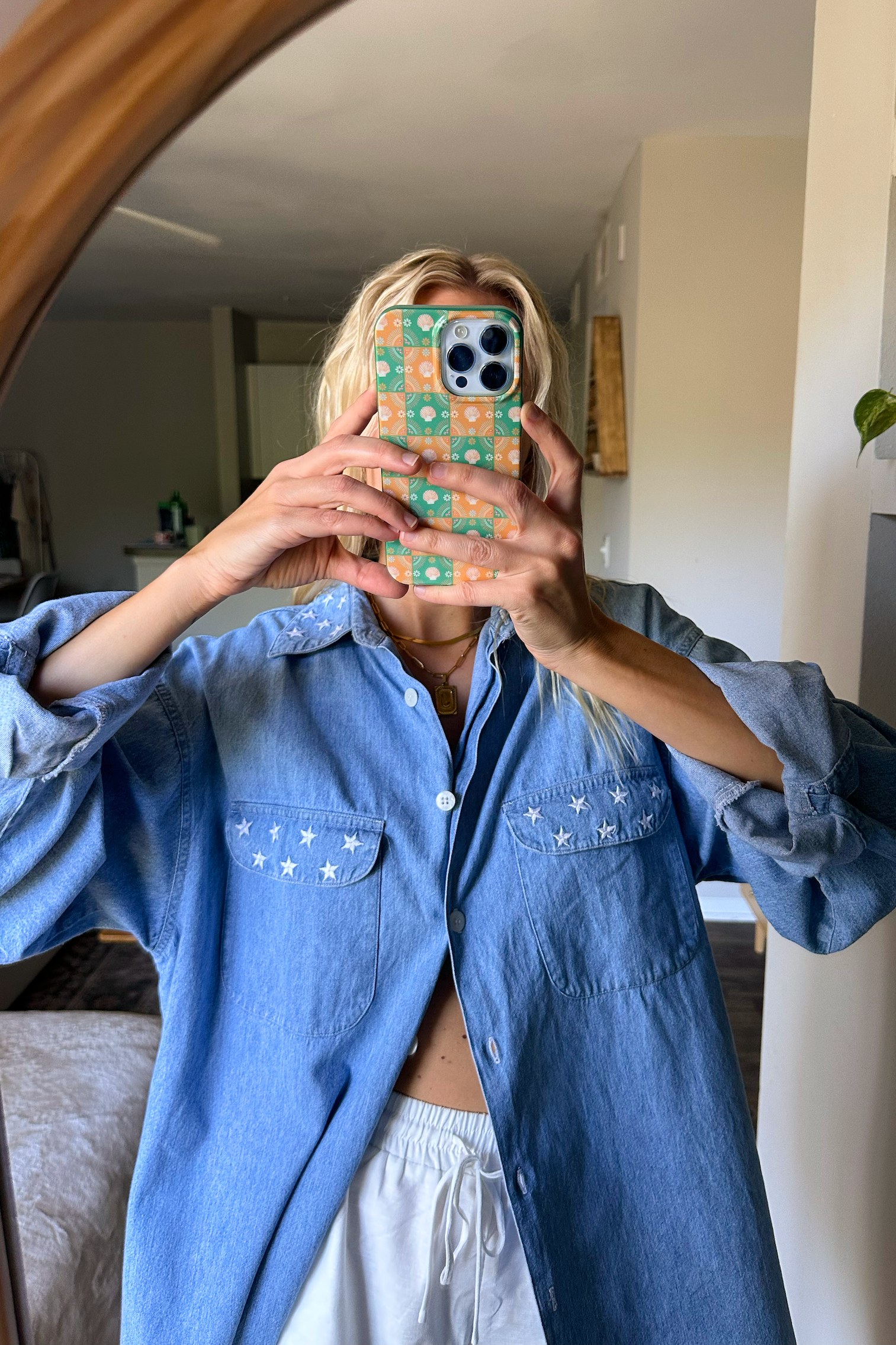 Vintage Long Sleeve Denim Shirt