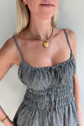 18k Gold Non Tarnish Heart Necklace