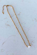18k Gold Non Tarnish Pearl Ball Necklace