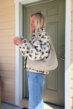 Beige Braided Hobo Shoulder Bag