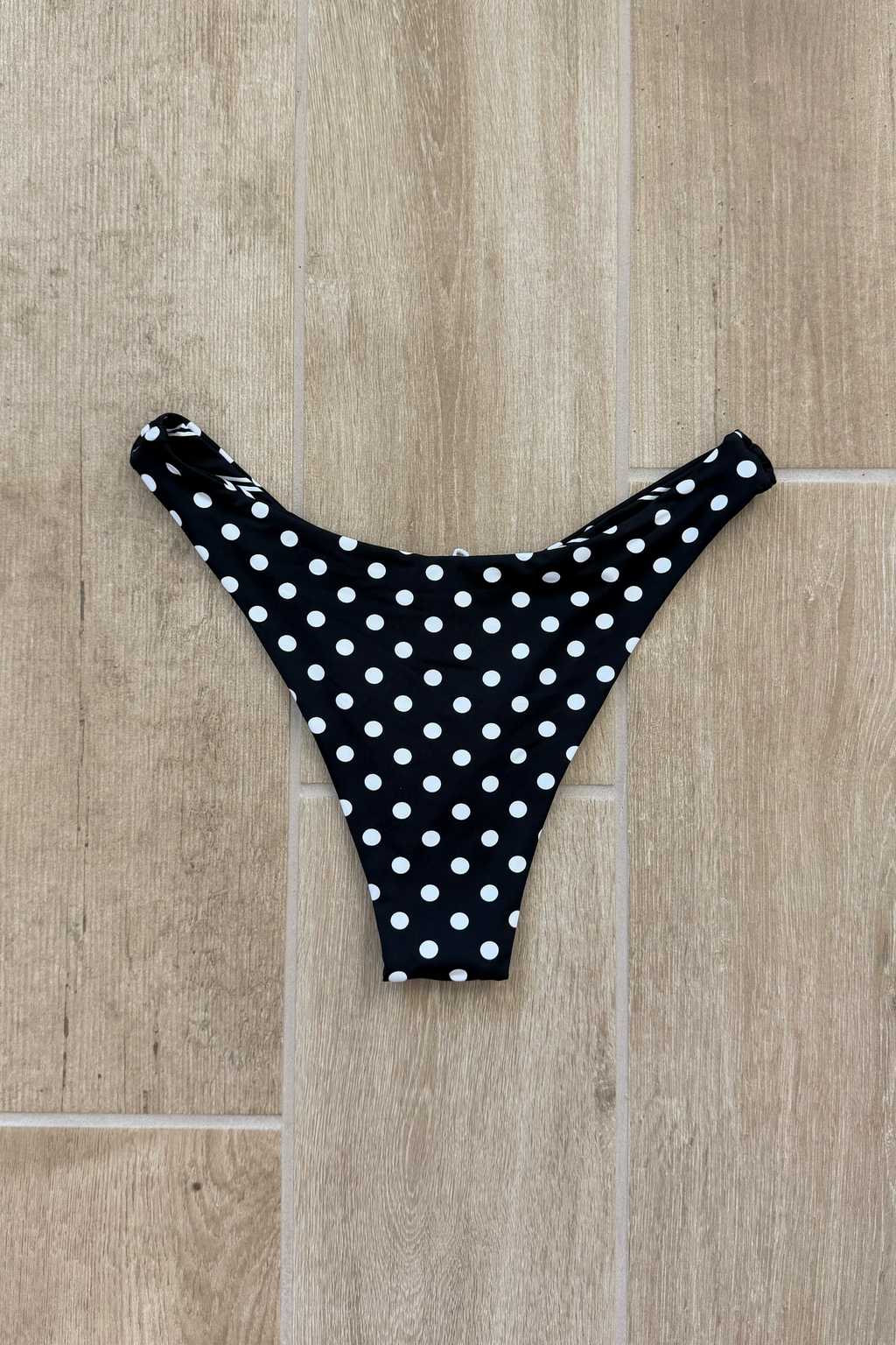 Black White Reversible Bikini Bottom Polka Dot Striped