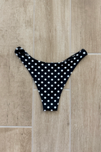 Black White Reversible Bikini Bottom Polka Dot Striped