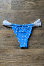 Blue White Polka Dot Bikini Bottom