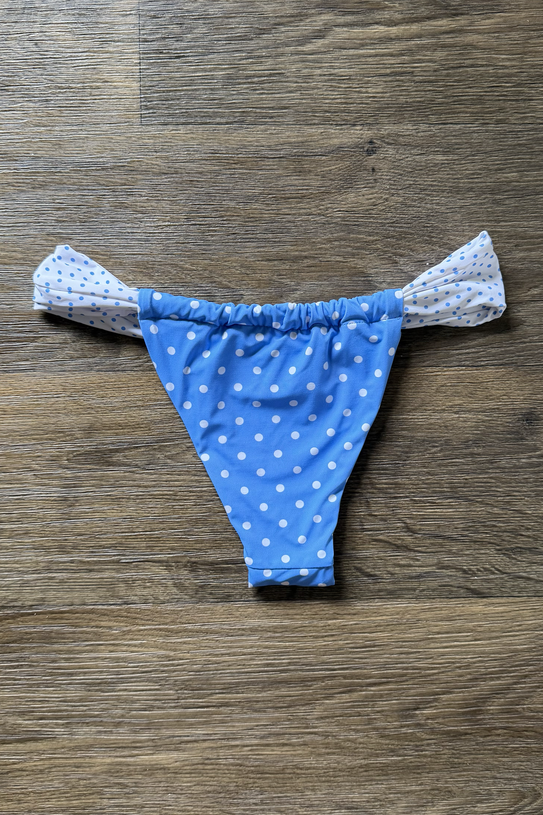 Blue White Polka Dot Bikini Bottom