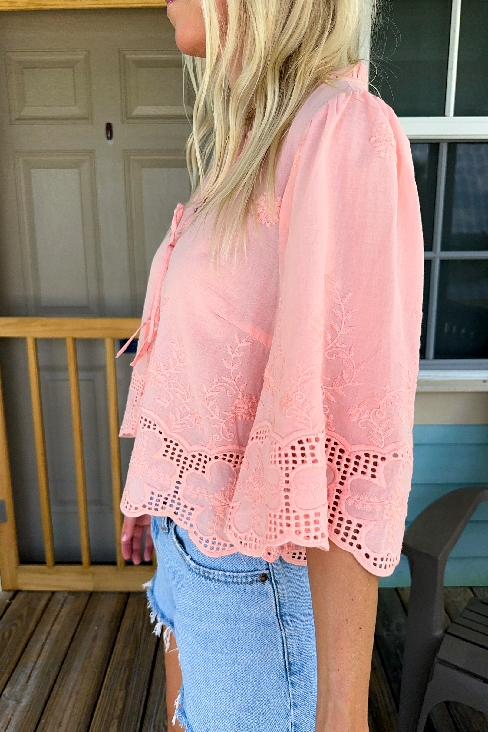 Daydream Floral Tie Front Top