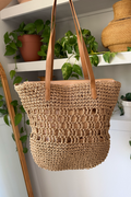 Braided Straw Tote Bag