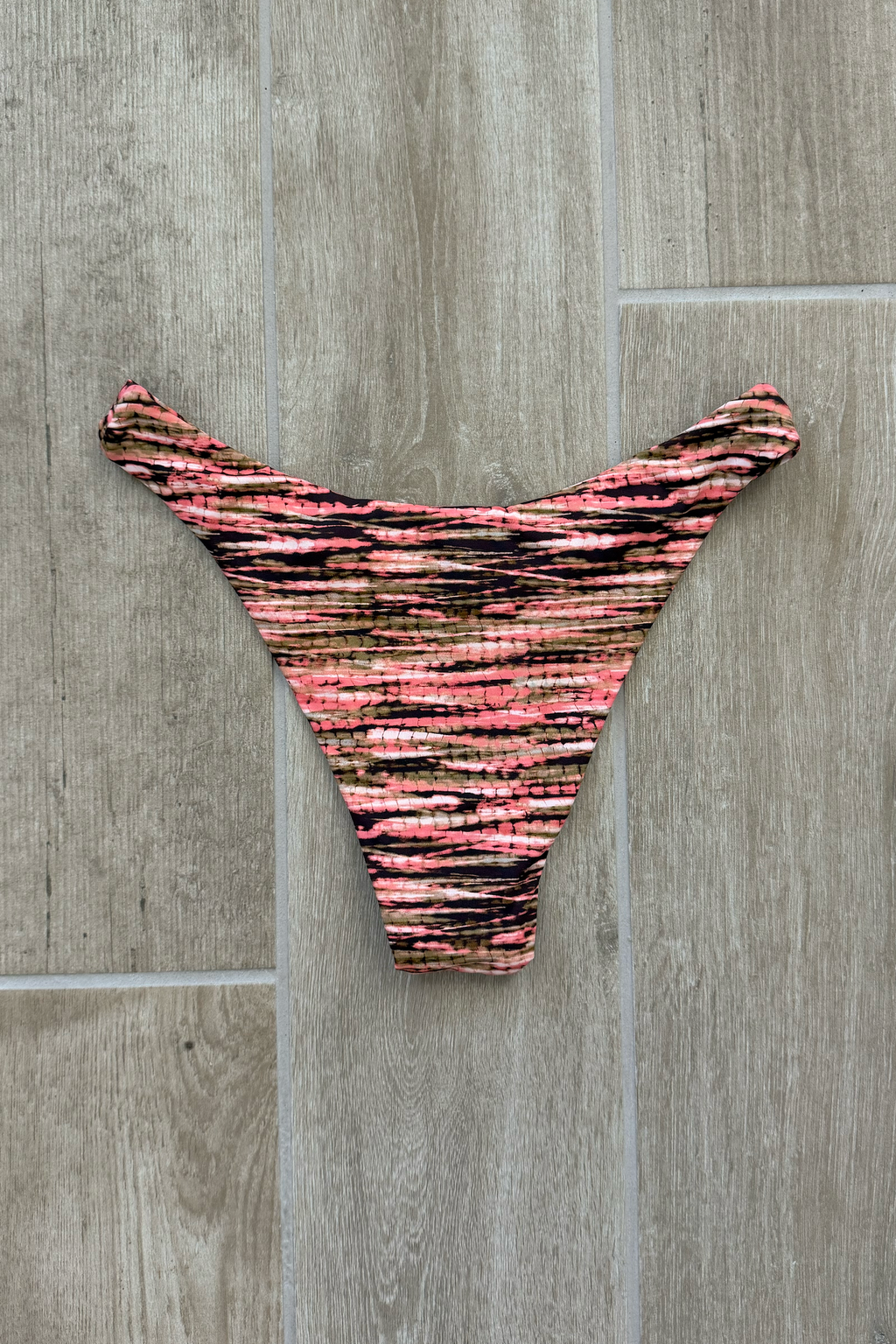 Brown Green Tie Dye Bikini Bottom