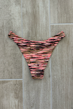 Brown Green Tie Dye Bikini Bottom