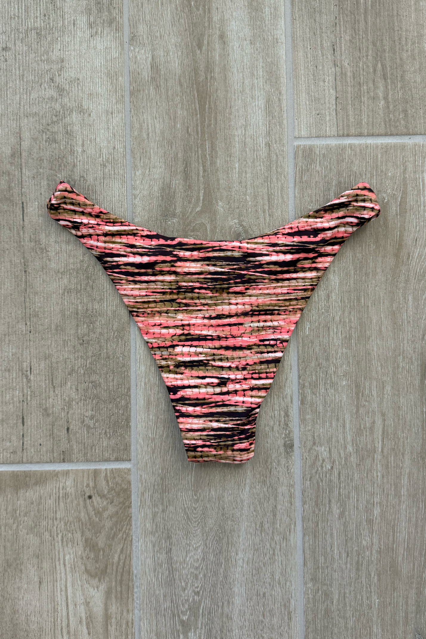 Brown Green Tie Dye Bikini Bottom