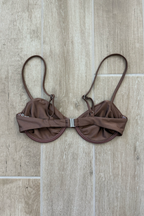 Brown Shimmer Bikini Top