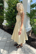 Button Front Sleeveless Midi Dress