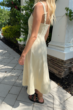 Button Front Sleeveless Midi Dress