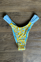Floral Checker Bikini Bottom