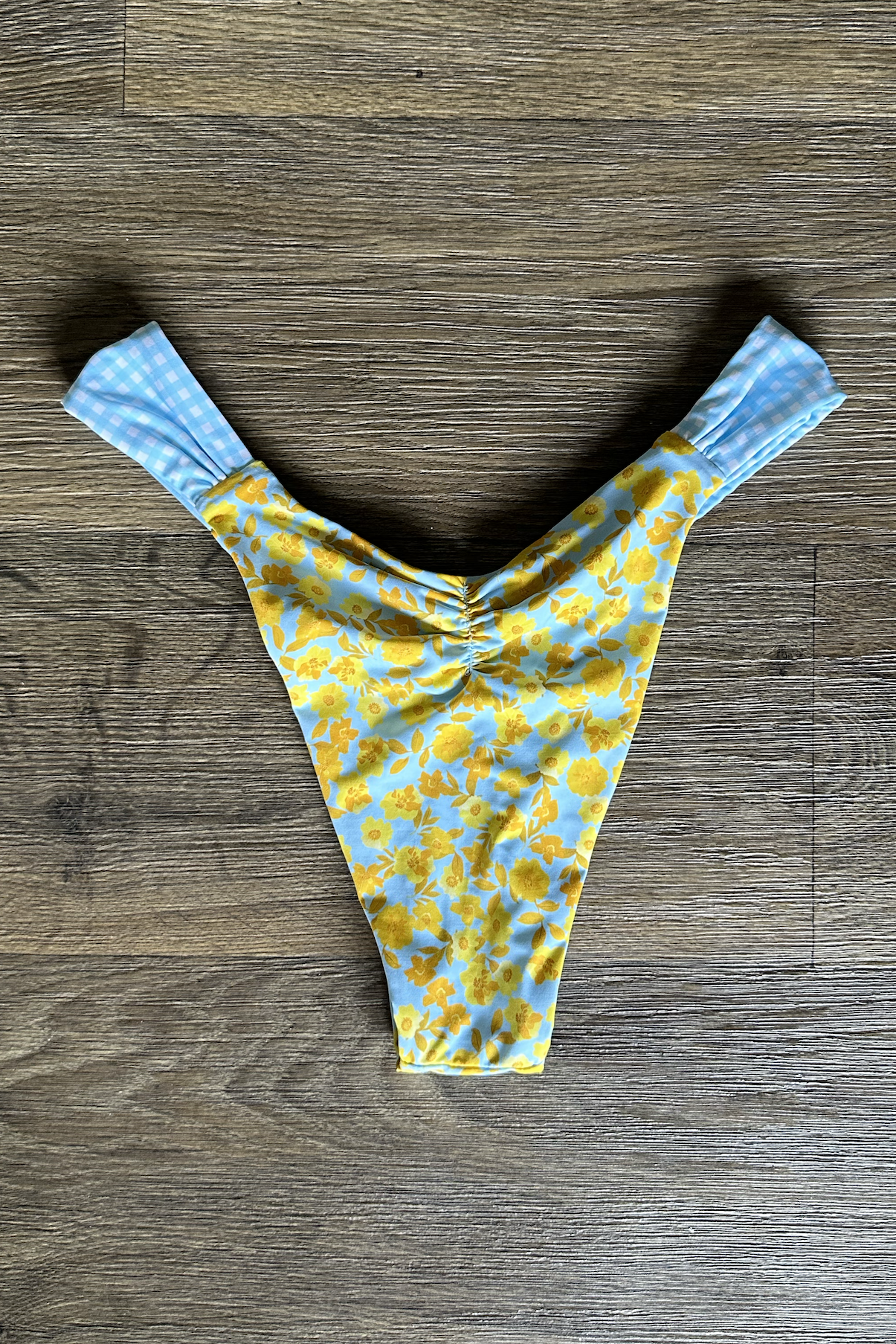 Floral Checker Bikini Bottom