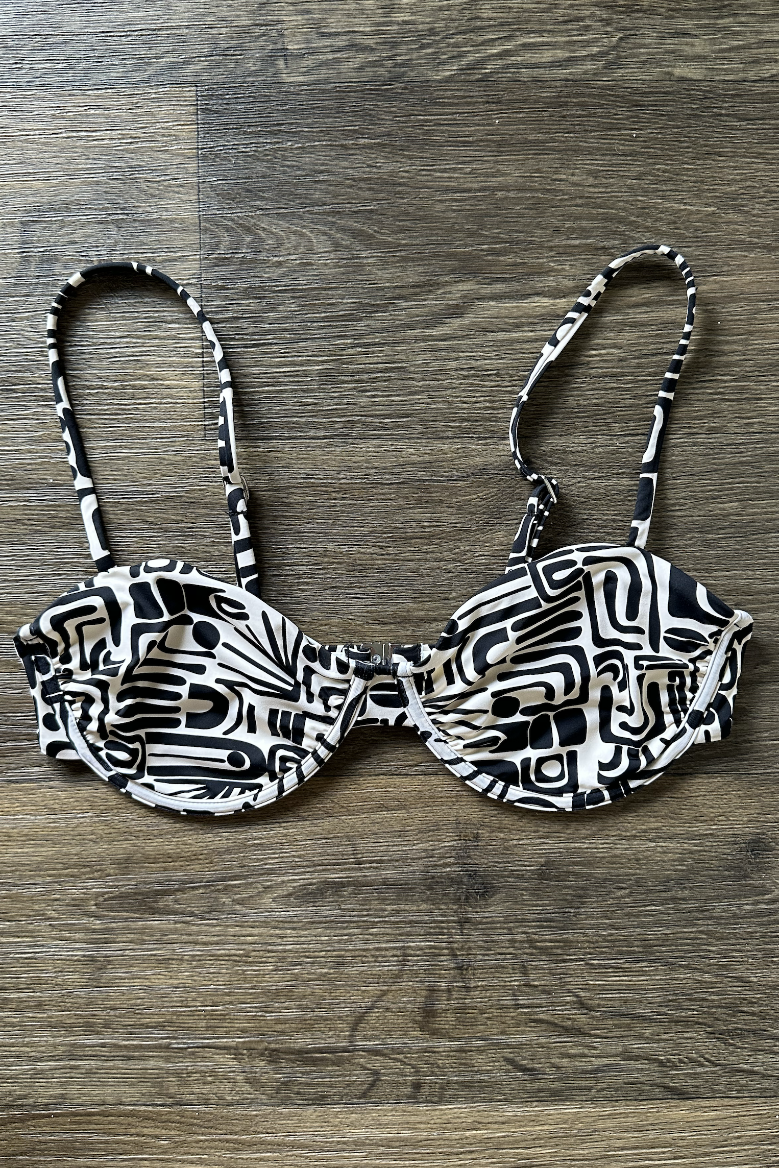Geometric Print Bikini Top