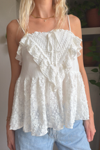 Lace Babydoll Cami Sleeveless Top