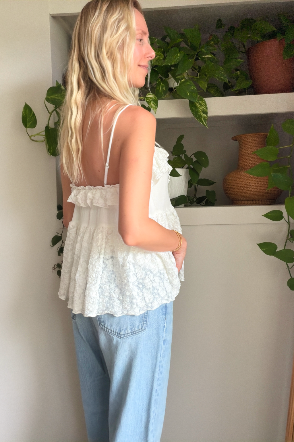 Lace Babydoll Cami Sleeveless Top