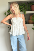 Lace Babydoll Cami Sleeveless Top