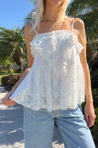Lace Babydoll Cami Sleeveless Top