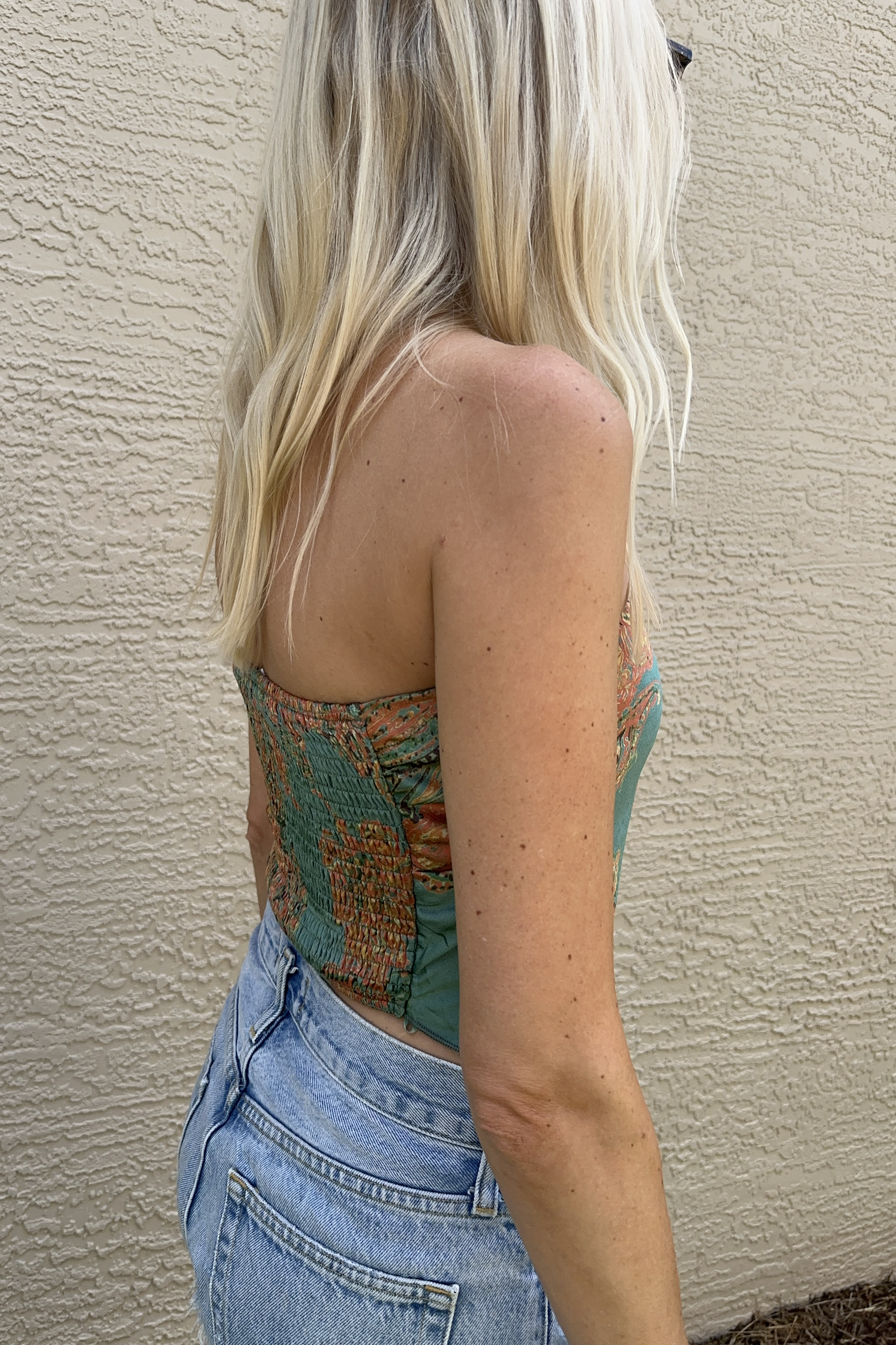 Paisley Satin Bandana Tube Top