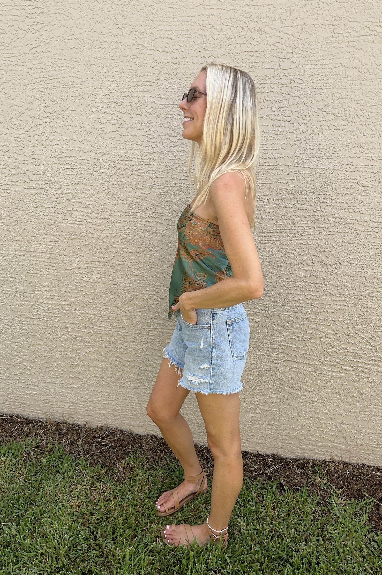 Paisley Satin Bandana Tube Top