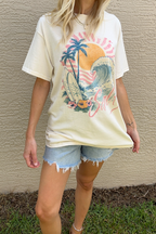 Salty Beach Summer Graphic T-Shirt