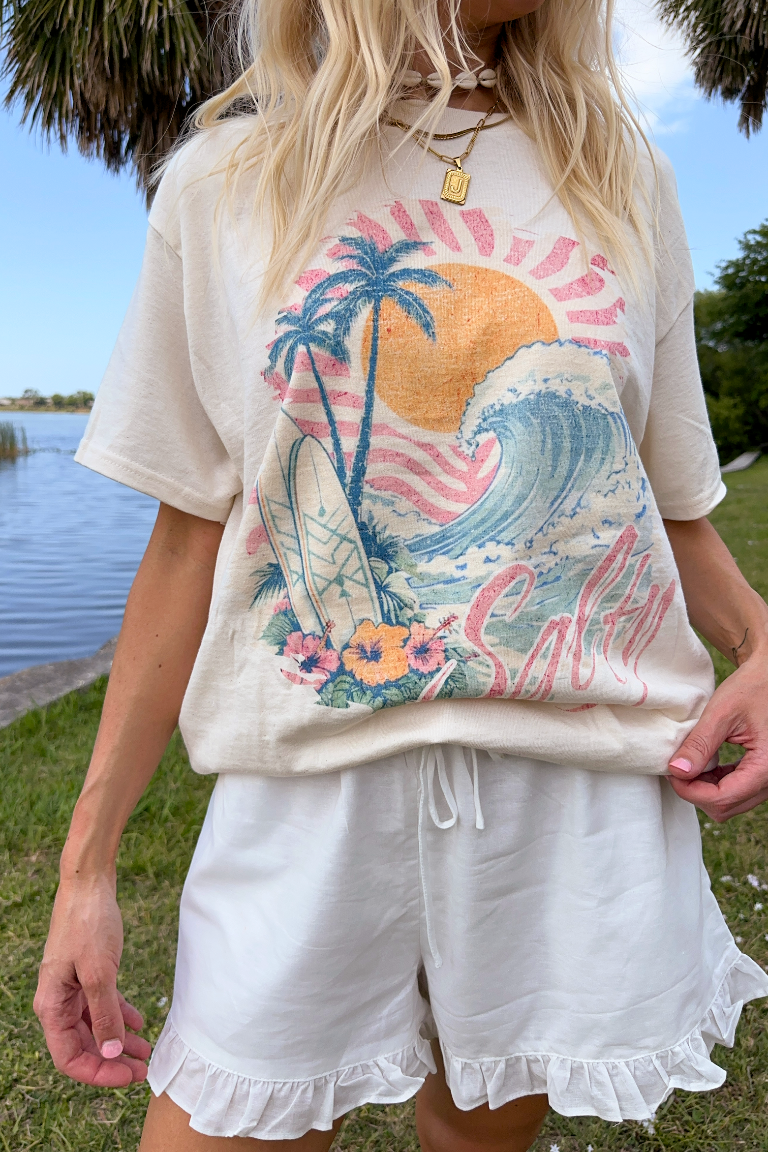 Salty Beach Summer Graphic T-Shirt