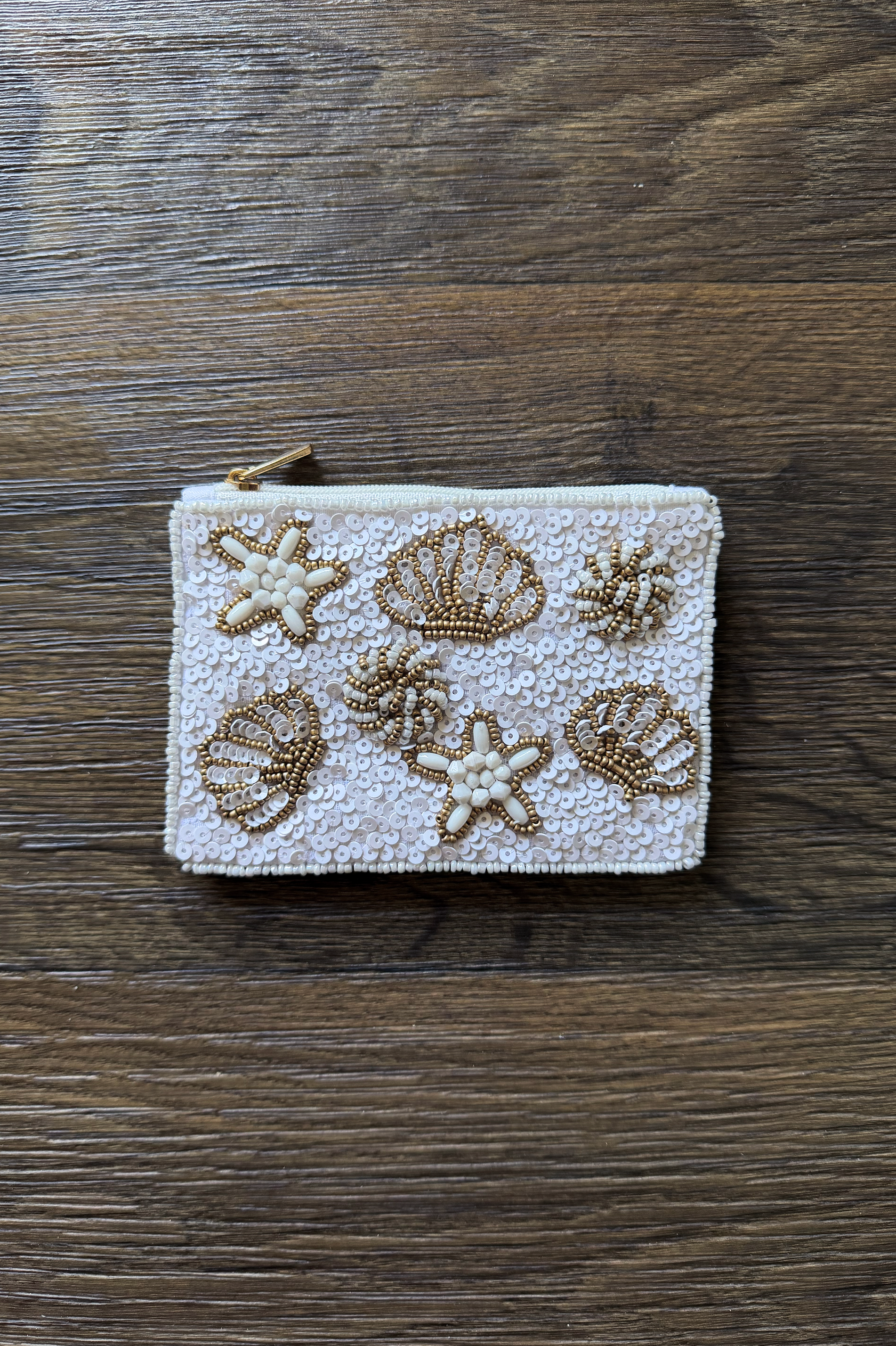 Seashell Beaded Coin Purse