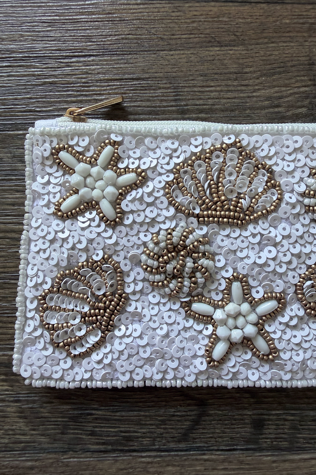 Seashell Beaded Coin Purse