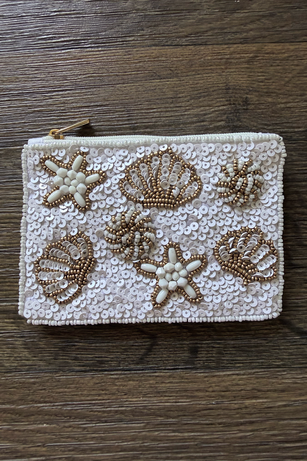 Seashell Beaded Coin Purse