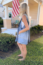 Sleeveless Denim Romper