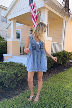 Sleeveless Denim Romper