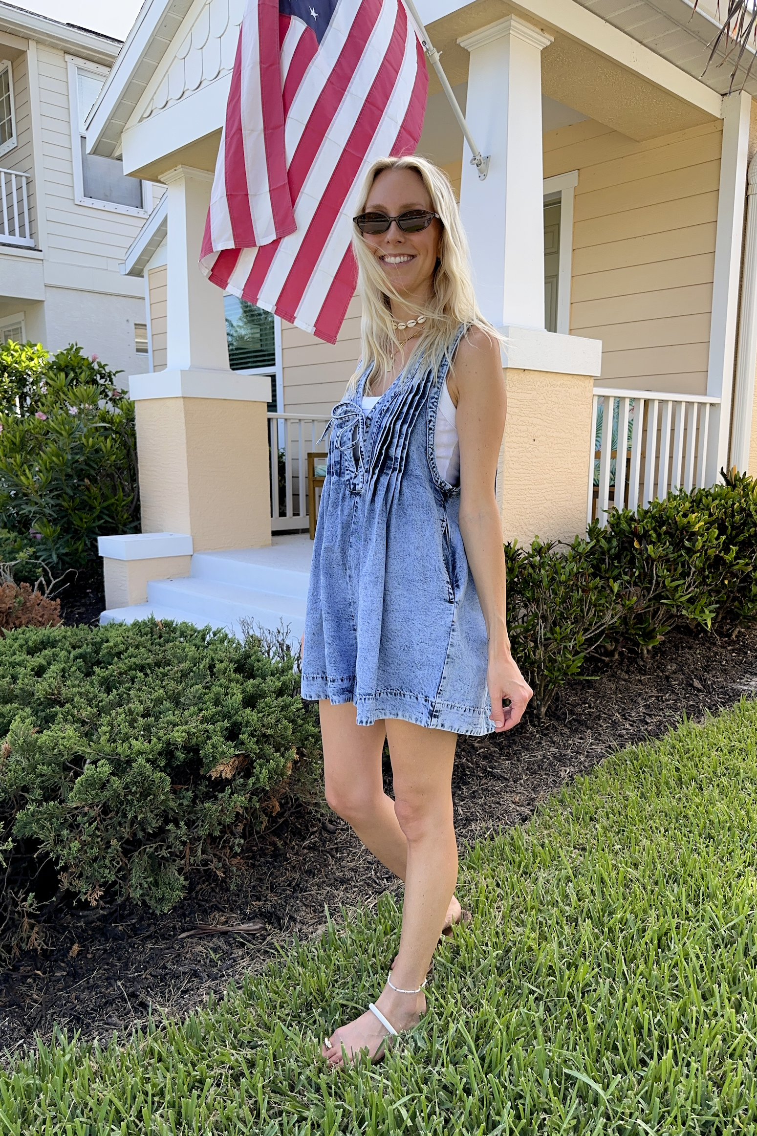 Sleeveless Denim Romper