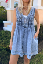Sleeveless Denim Romper