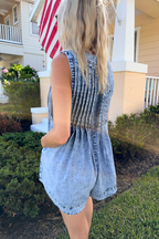 Sleeveless Denim Romper