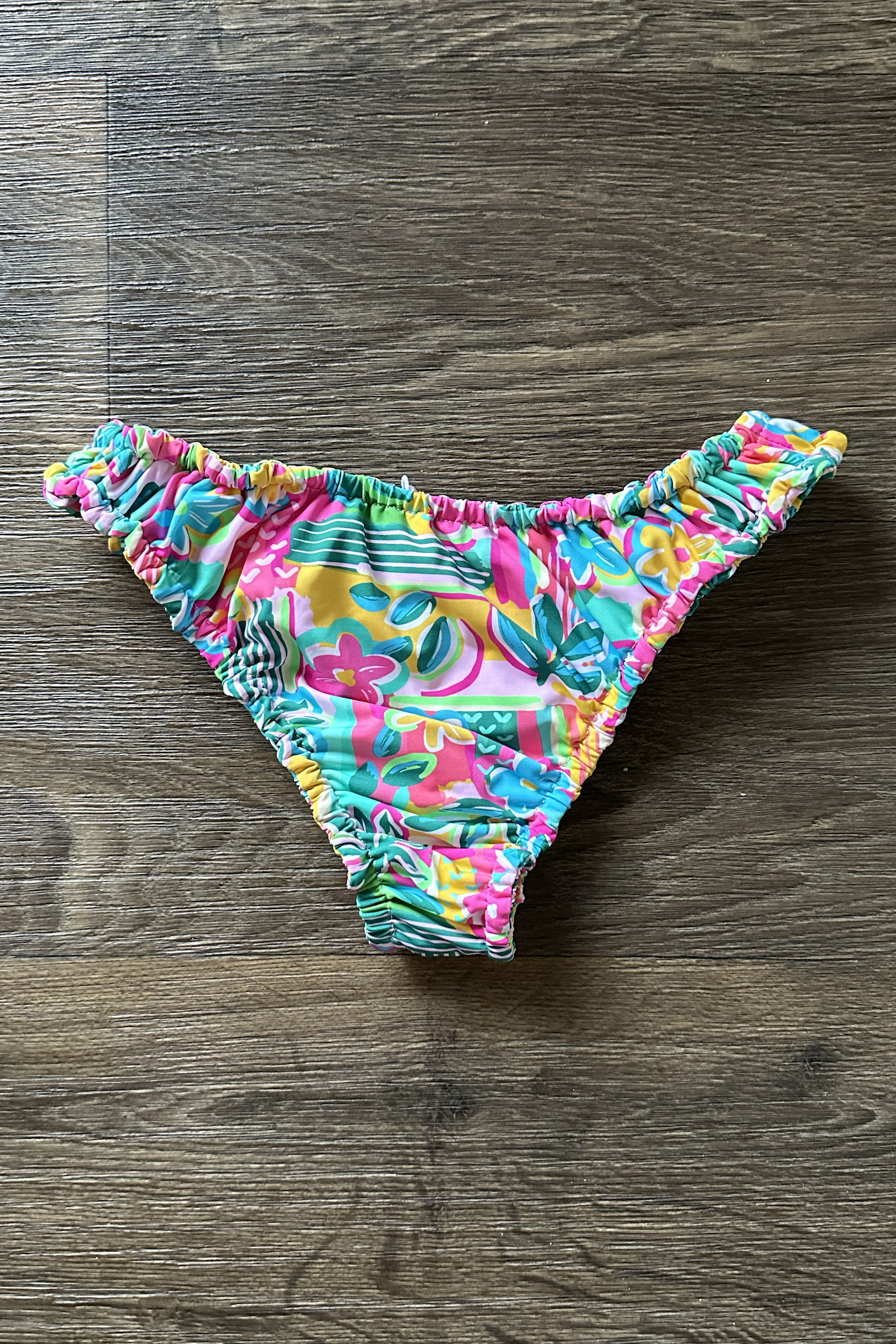 Bright Tropical Print Bikini Bottom