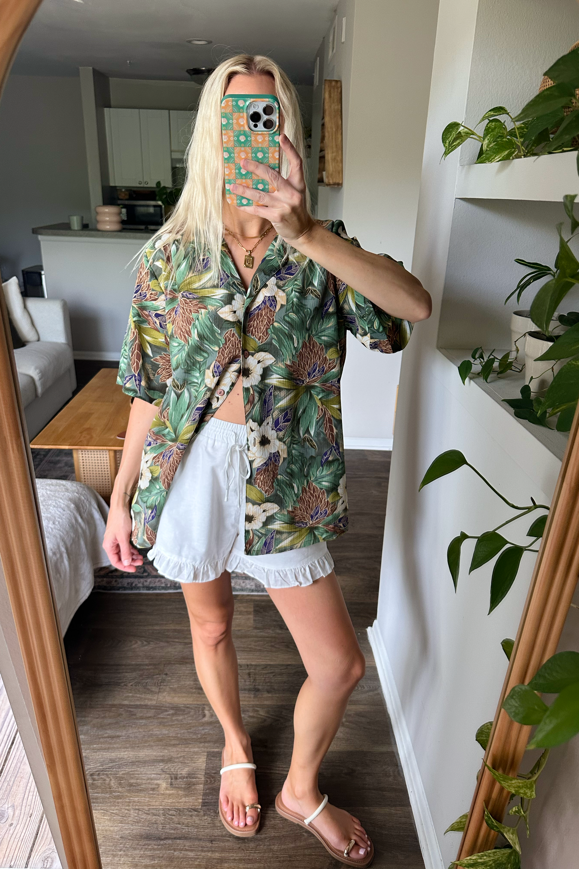 Vintage (L/XL) 80s Hawaiian Button Up Shirt