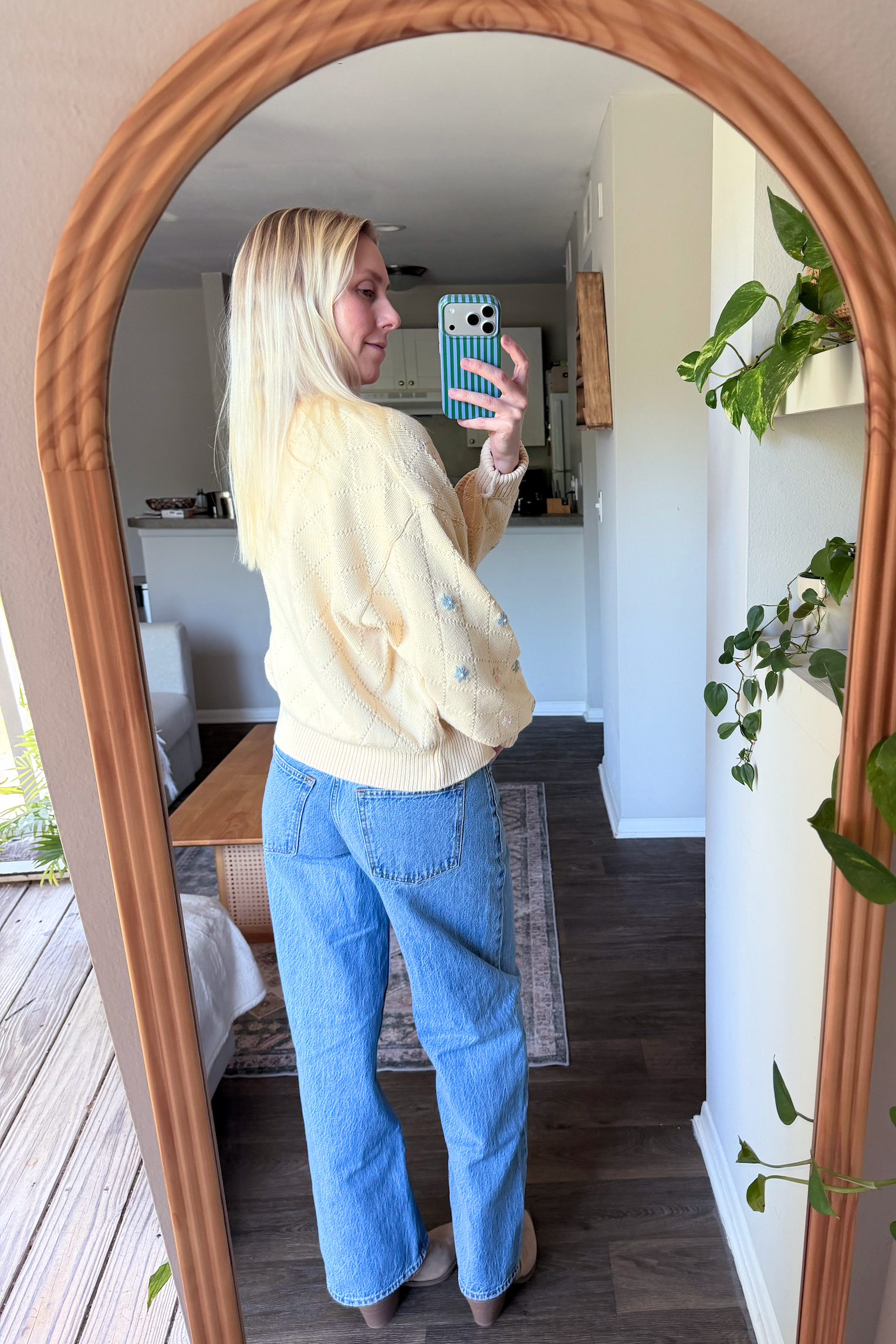 Vintage 90s Floral Embroidered Cardigan Sweater