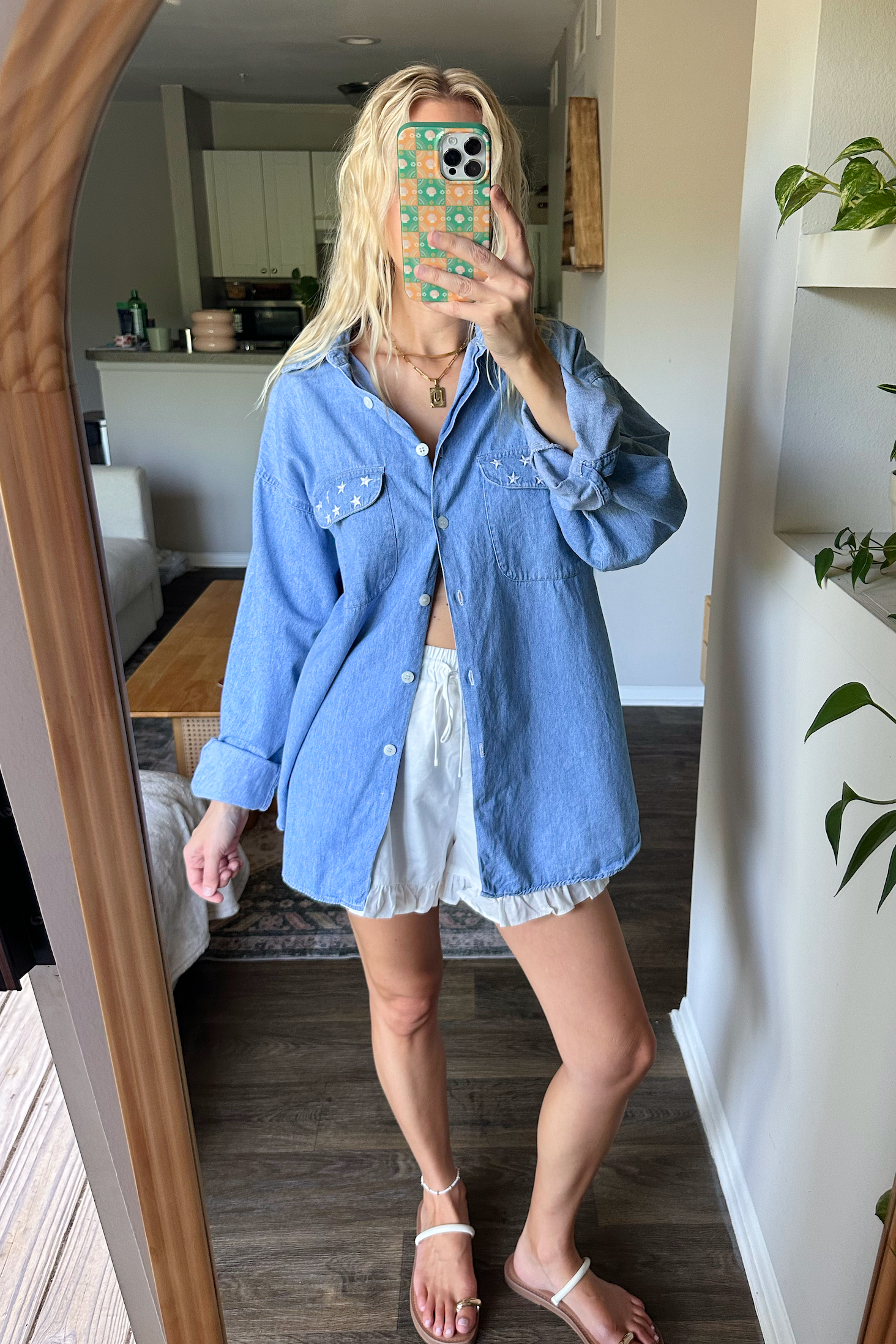 Vintage Long Sleeve Denim Shirt
