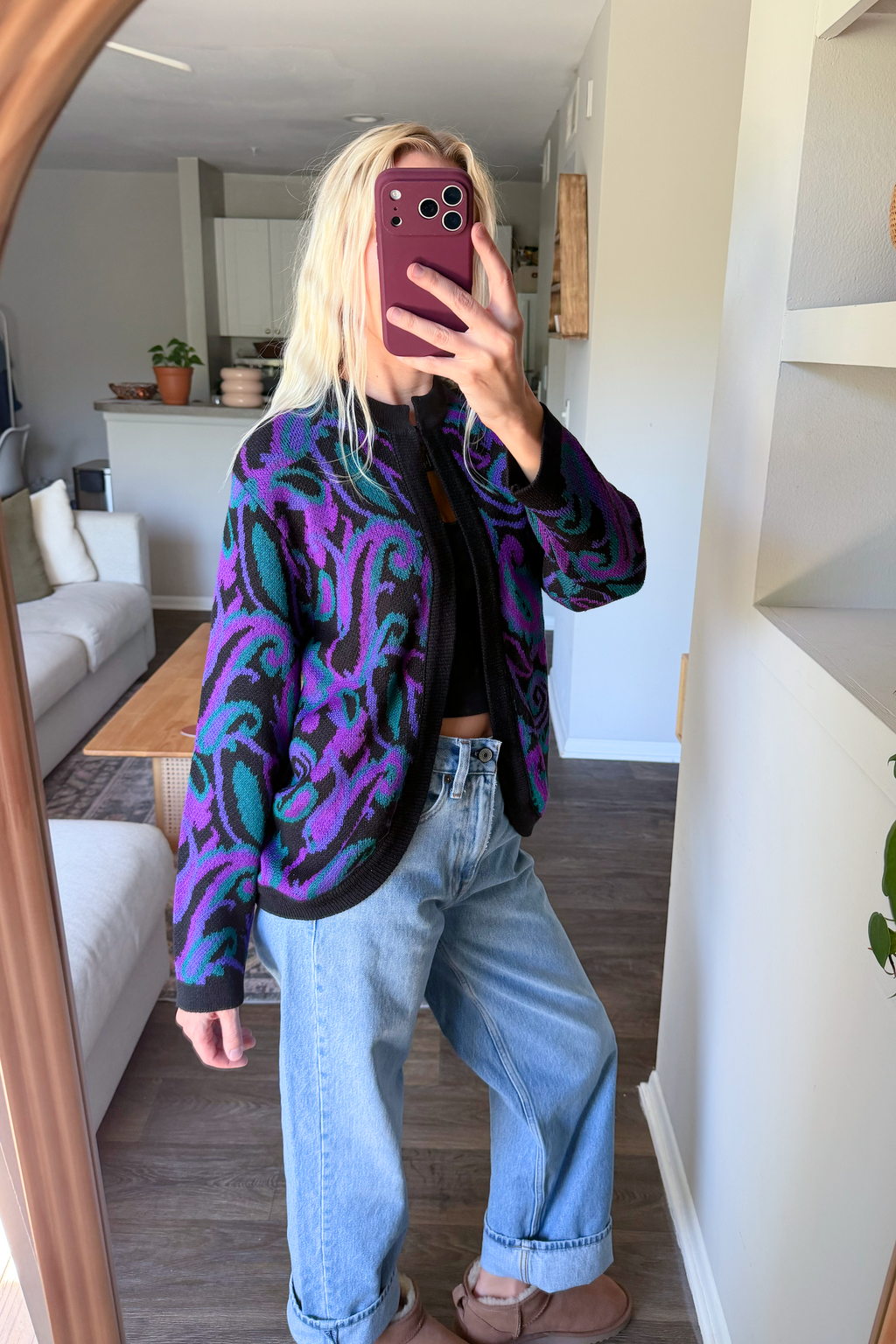 Vintage Paisley Swirl Cardigan