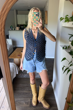 Vintage Sleeveless Denim Vest