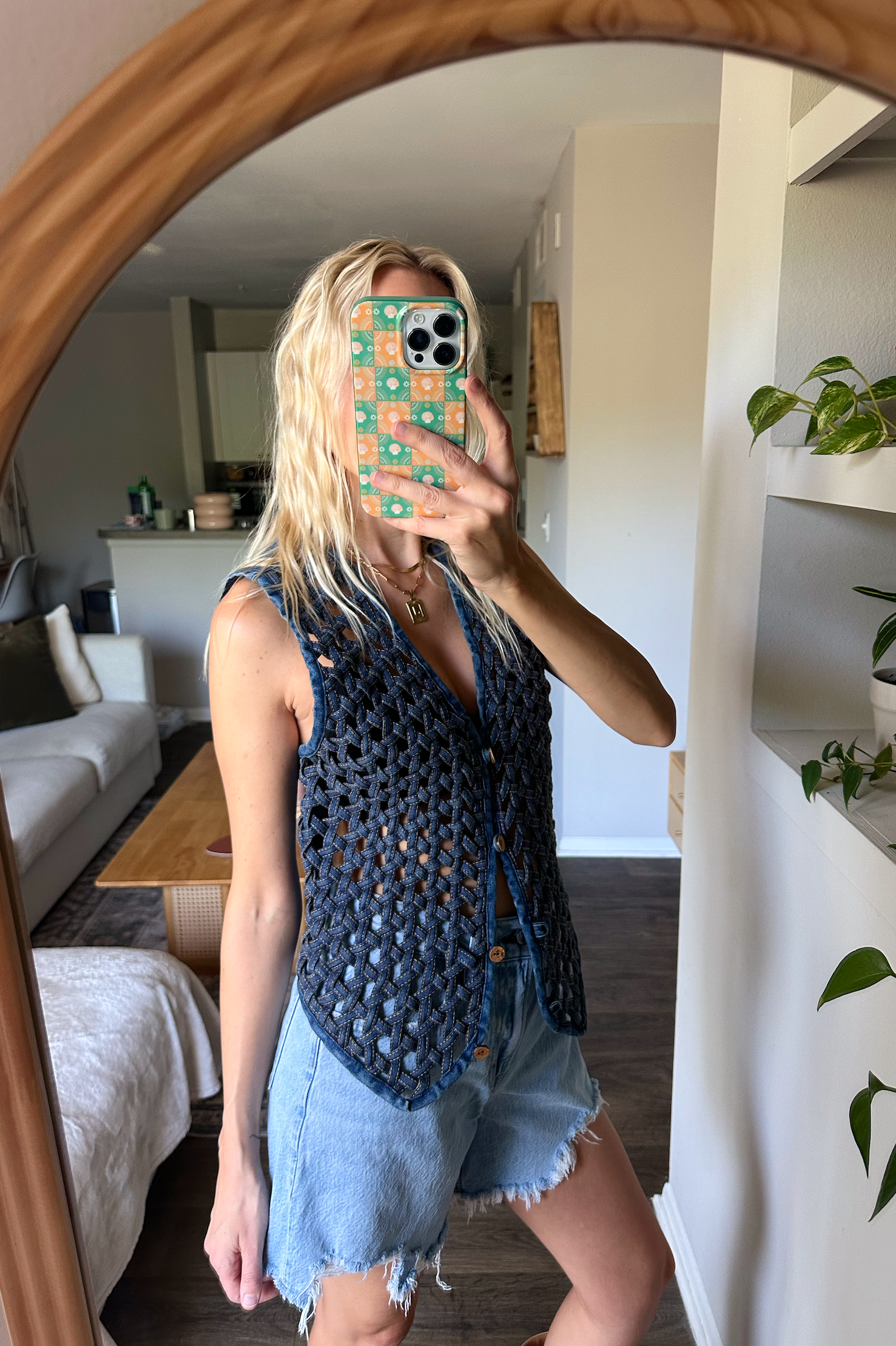 Vintage Sleeveless Denim Vest