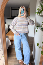 Vintage Stripe Boxy Crewneck Sweater