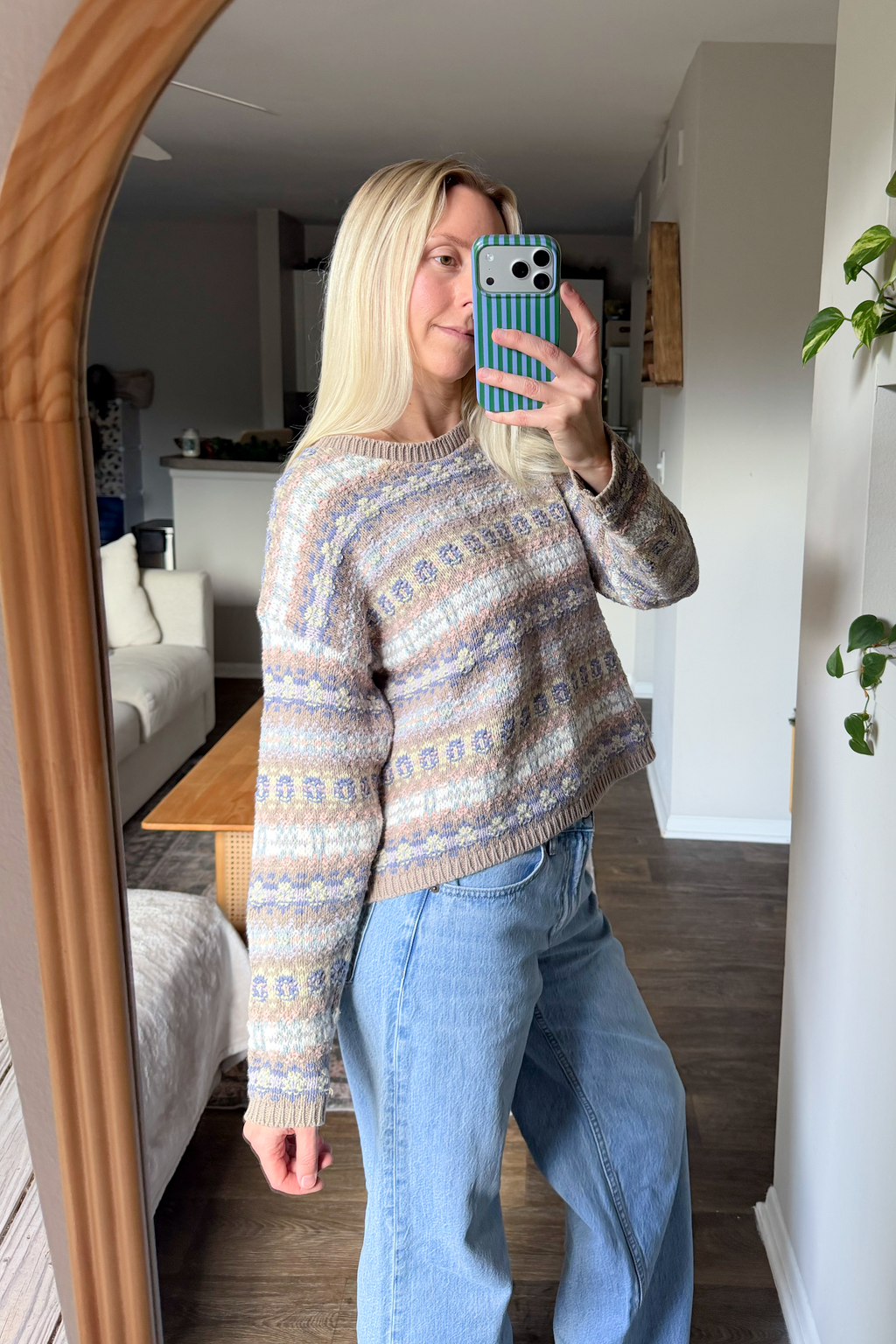 Vintage Stripe Boxy Crewneck Sweater