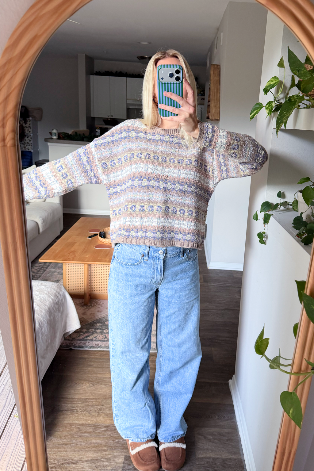 Vintage Stripe Boxy Crewneck Sweater