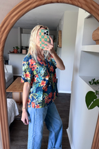 Vintage Tropical Hawaiian Button Up Shirt